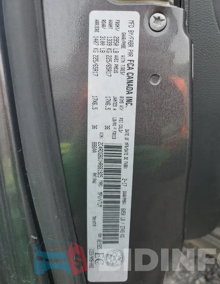 2C4RDGBG1HR661925 Photo# 13
