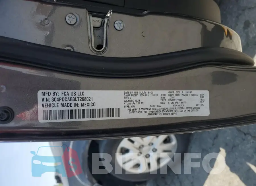 3C4PDCAB3LT268021 Photo# 13