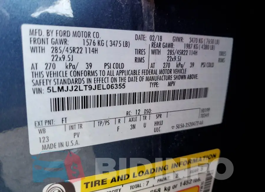 5LMJJ2LT9JEL06355 Photo# 14