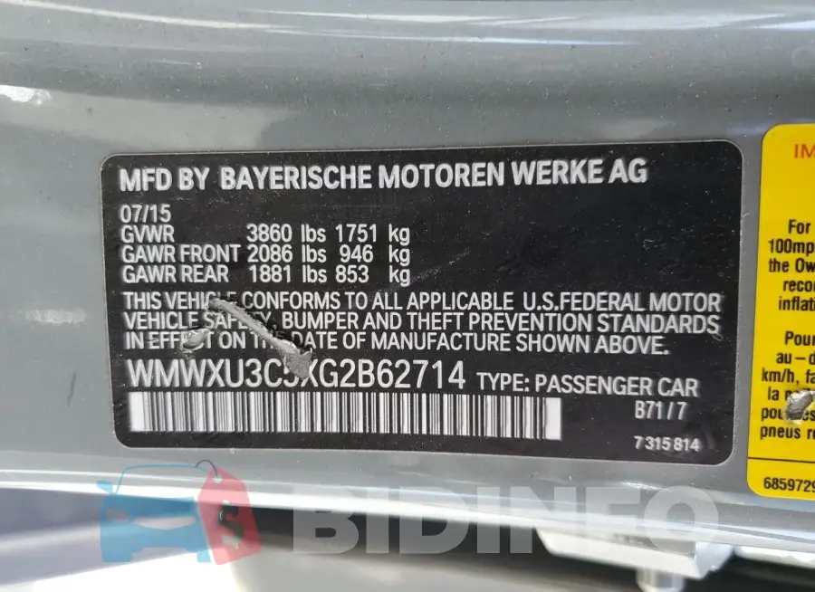 WMWXU3C5XG2B62714 Photo# 12