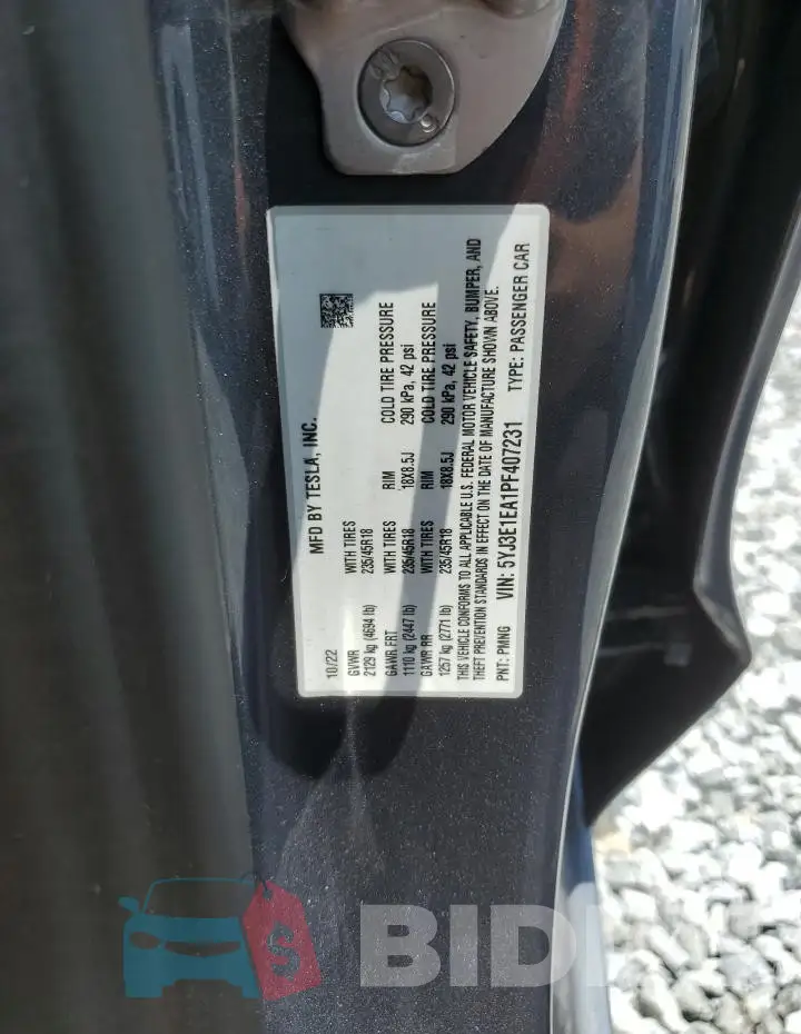 5YJ3E1EA1PF407231 Photo# 13