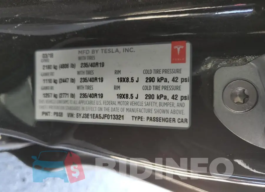 5YJ3E1EA5JF013321 Photo# 12