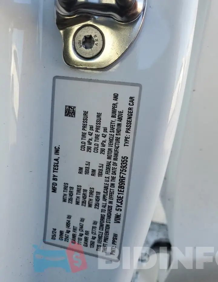 5YJ3E1EB9RF759355 Photo# 13