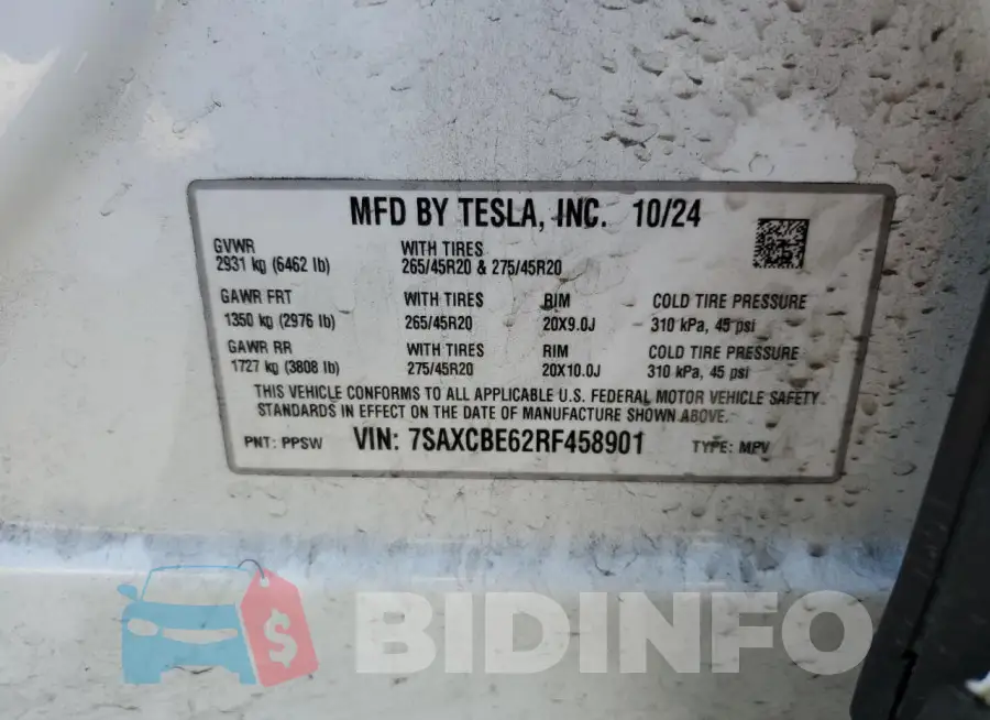 7SAXCBE62RF458901 Photo# 14