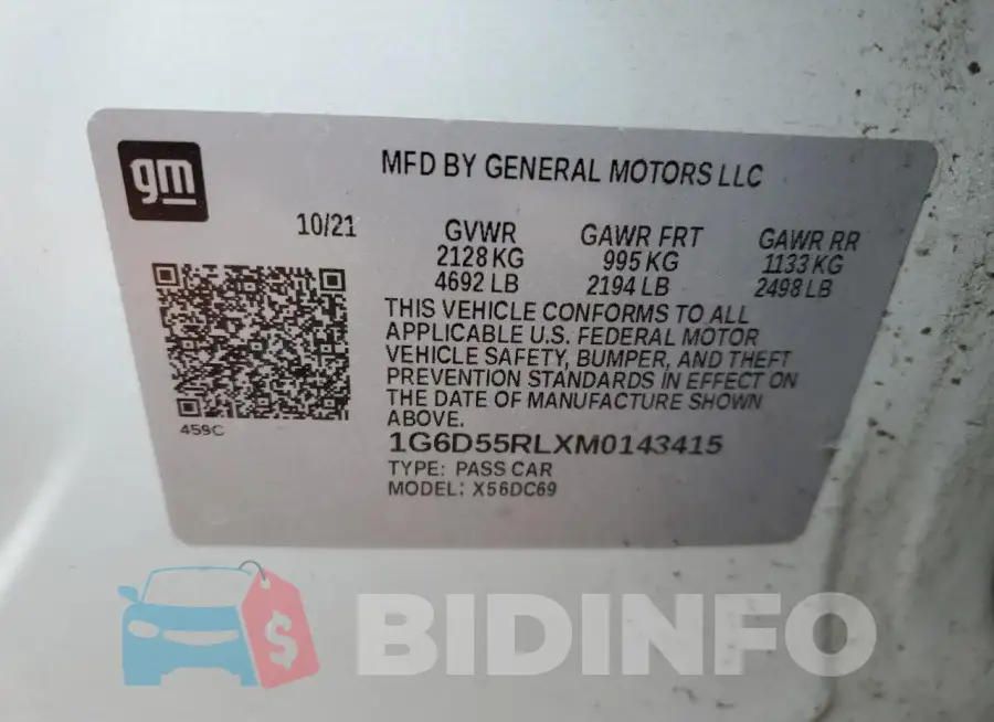 1G6D55RLXM0143415 Photo# 12