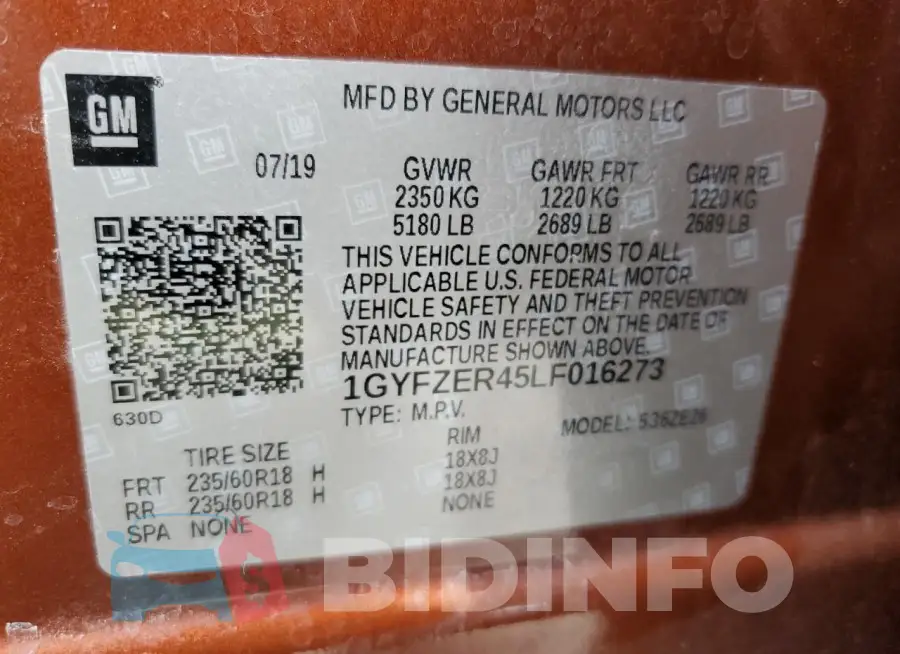 1GYFZER45LF016273 Photo# 13