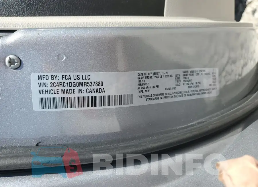 2C4RC1DG0MR537880 Photo# 13