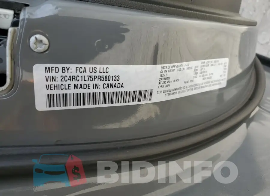 2C4RC1L75PR580133 Photo# 14
