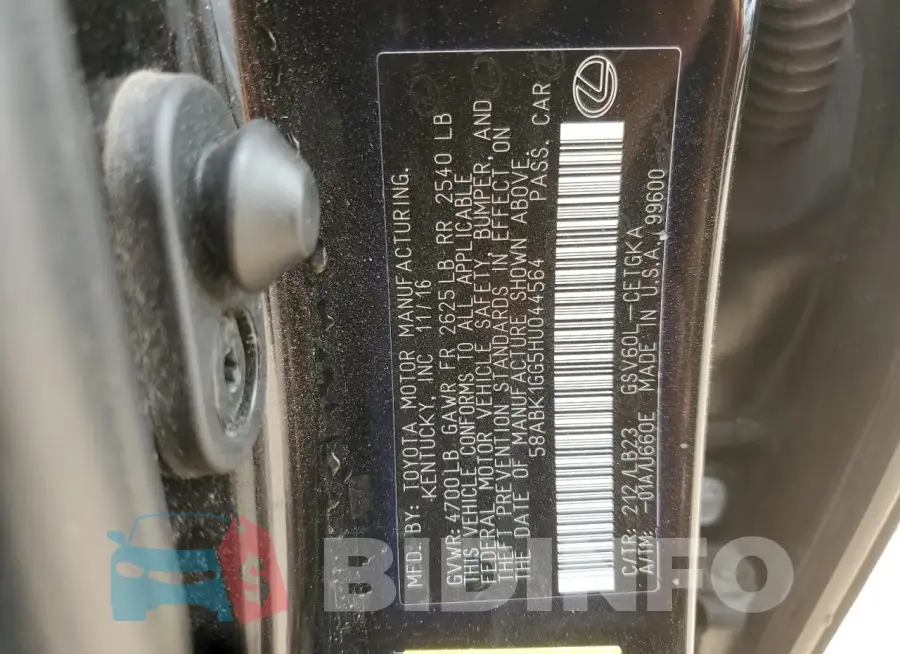 58ABK1GG5HU044564 Photo# 13
