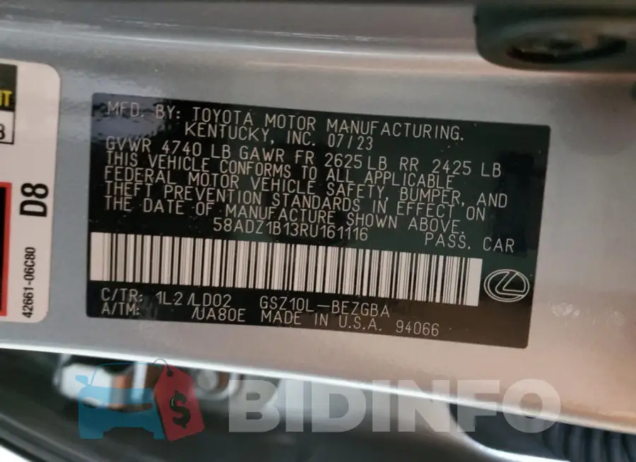 58ADZ1B13RU161116 Photo# 12