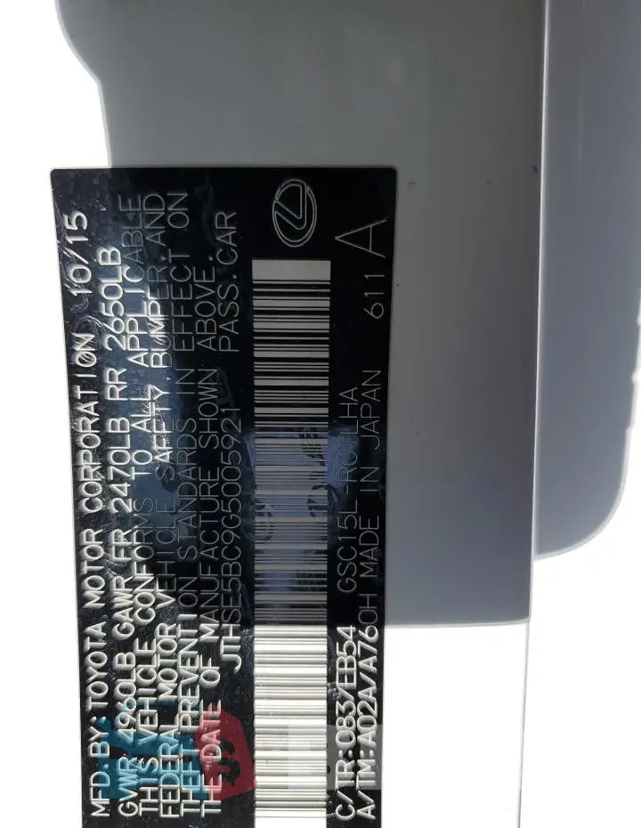 JTHSE5BC9G5005921 Photo# 13