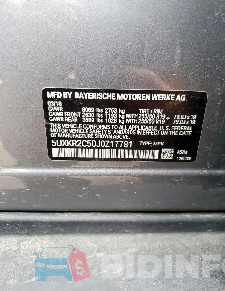 5UXKR2C50J0Z17781 Photo# 13