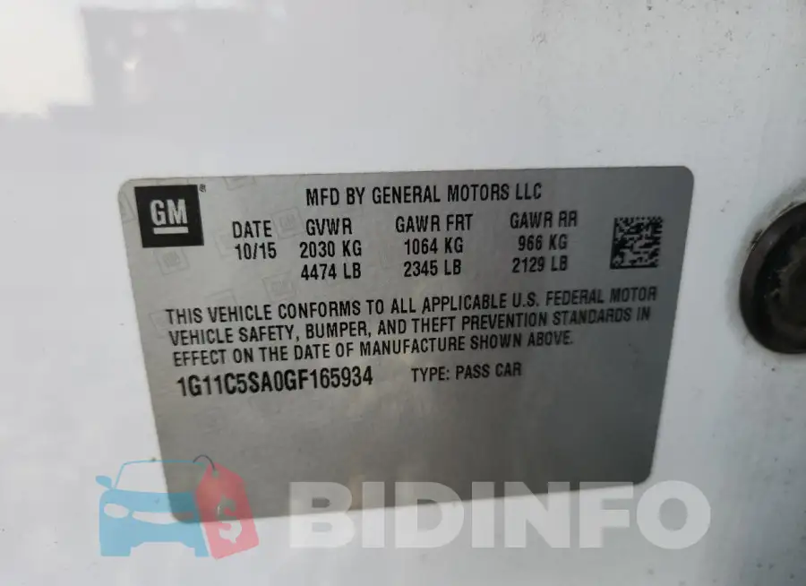 1G11C5SA0GF165934 Photo# 12
