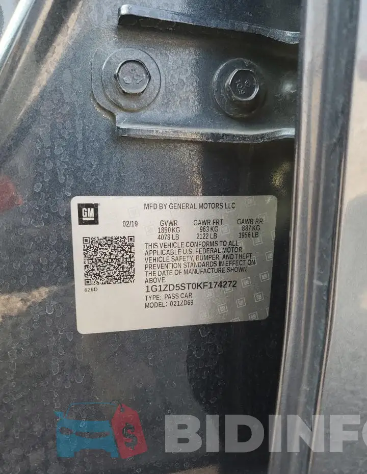 1G1ZD5ST0KF174272 Photo# 12