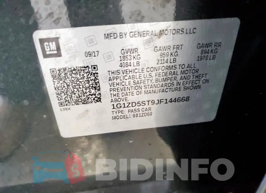 1G1ZD5ST9JF144668 Photo# 12