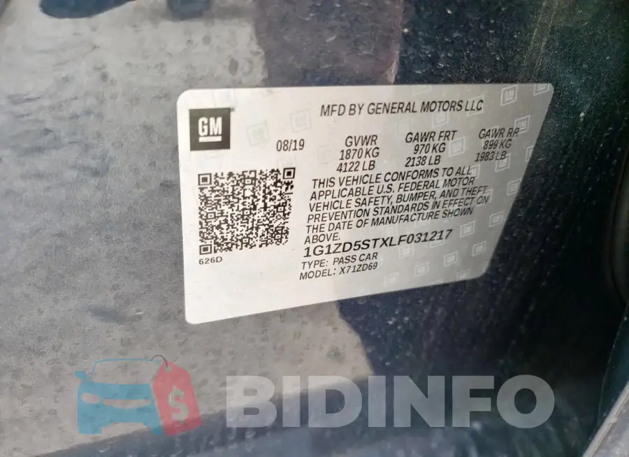 1G1ZD5STXLF031217 Photo# 13
