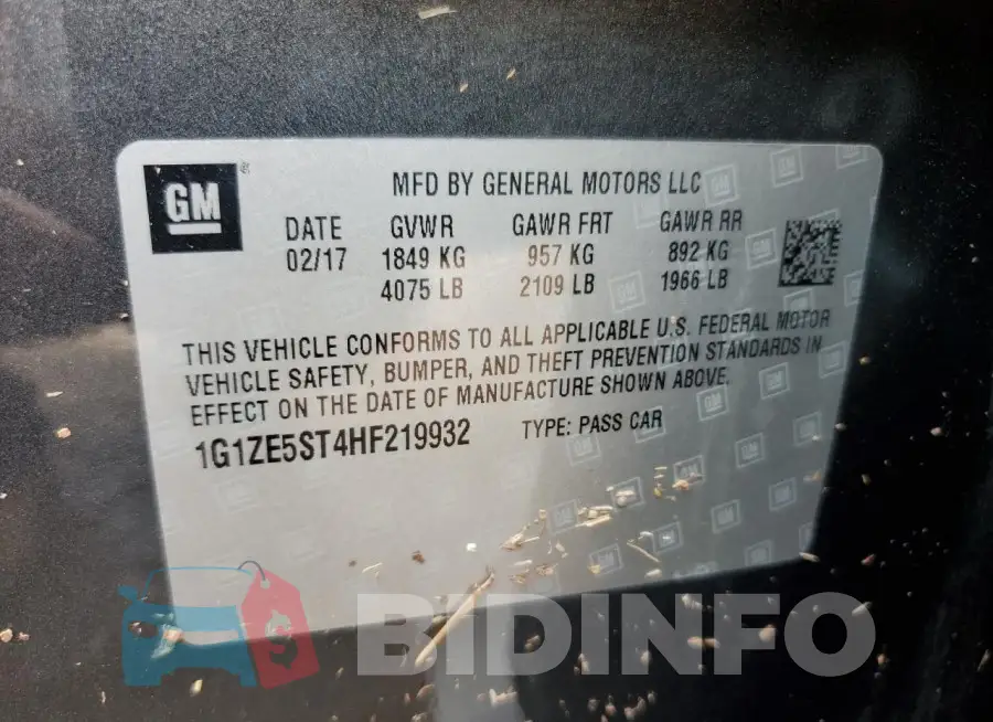 1G1ZE5ST4HF219932 Photo# 12