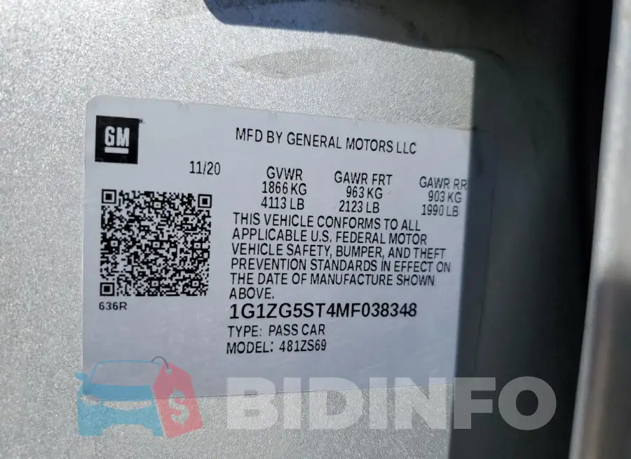 1G1ZG5ST4MF038348 Photo# 12