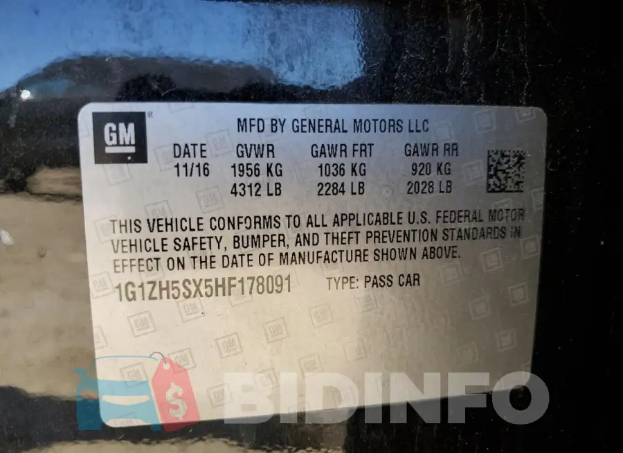 1G1ZH5SX5HF178091 Photo# 12