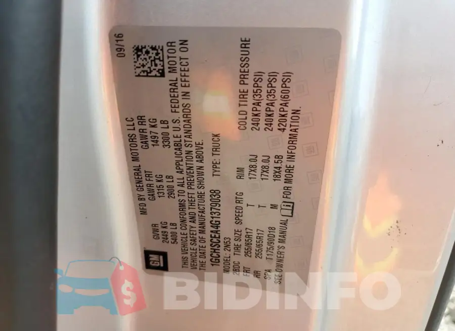 1GCHSCEA4G1379038 Photo# 12