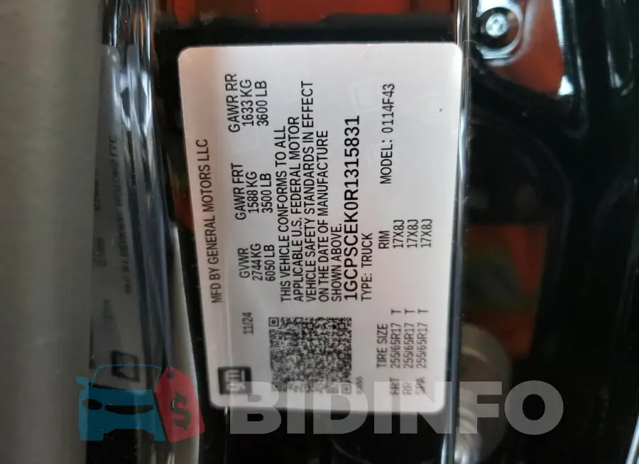 1GCPSCEK0R1315831 Photo# 13