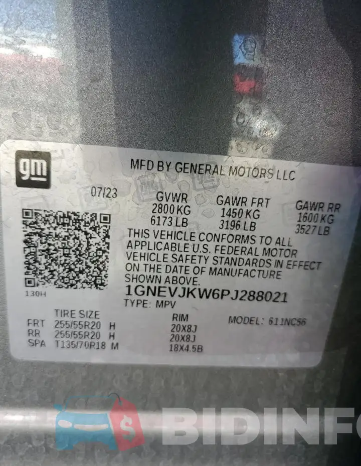 1GNEVJKW6PJ288021 Photo# 13