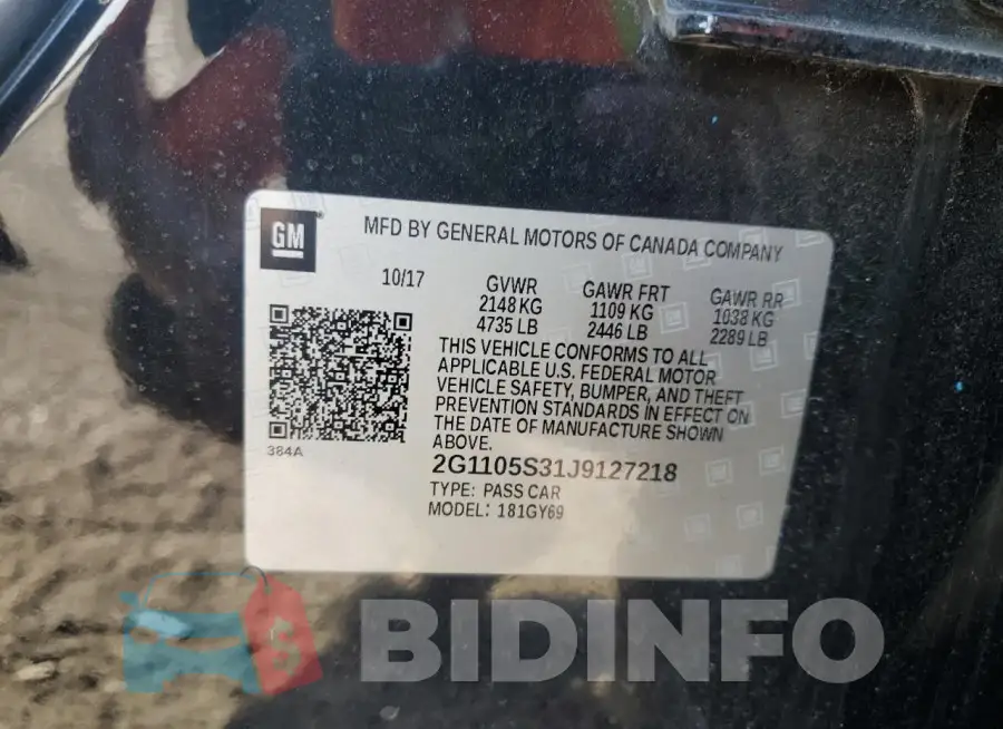 2G1105S31J9127218 Photo# 12