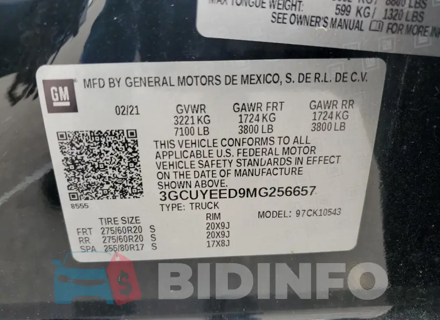 3GCUYEED9MG256657 Photo# 13