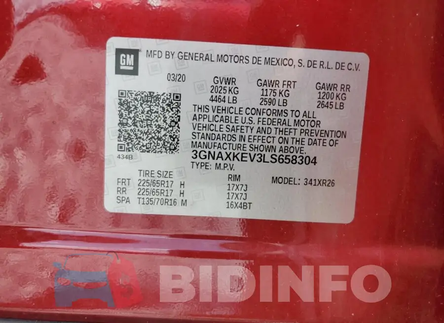 3GNAXKEV3LS658304 Photo# 13