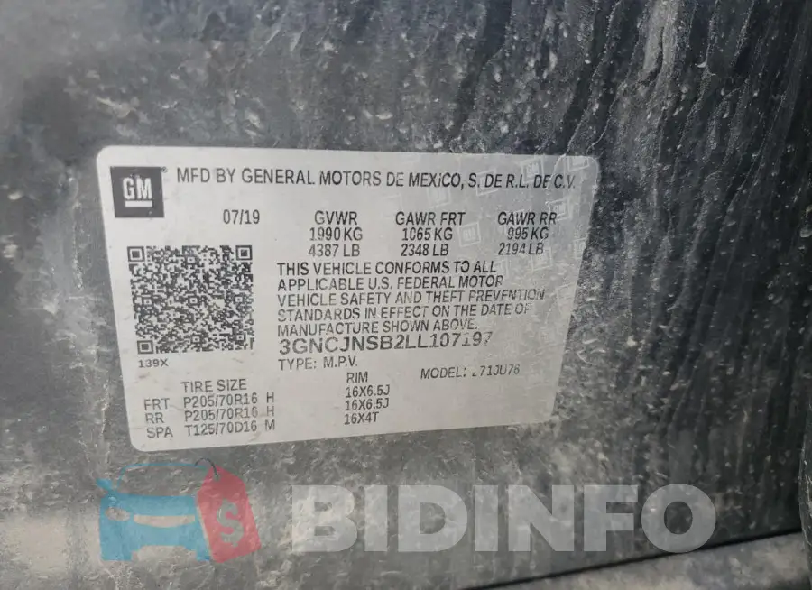 3GNCJNSB2LL107197 Photo# 14