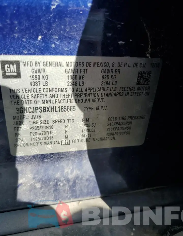 3GNCJPSBXHL185665 Photo# 12