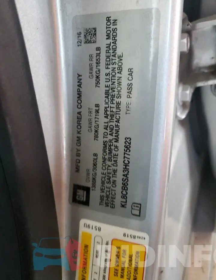 KL8CB6SA3HC775623 Photo# 12
