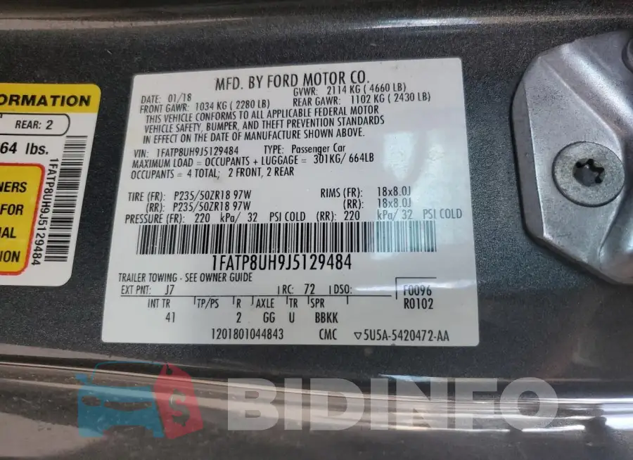 1FATP8UH9J5129484 Photo# 12
