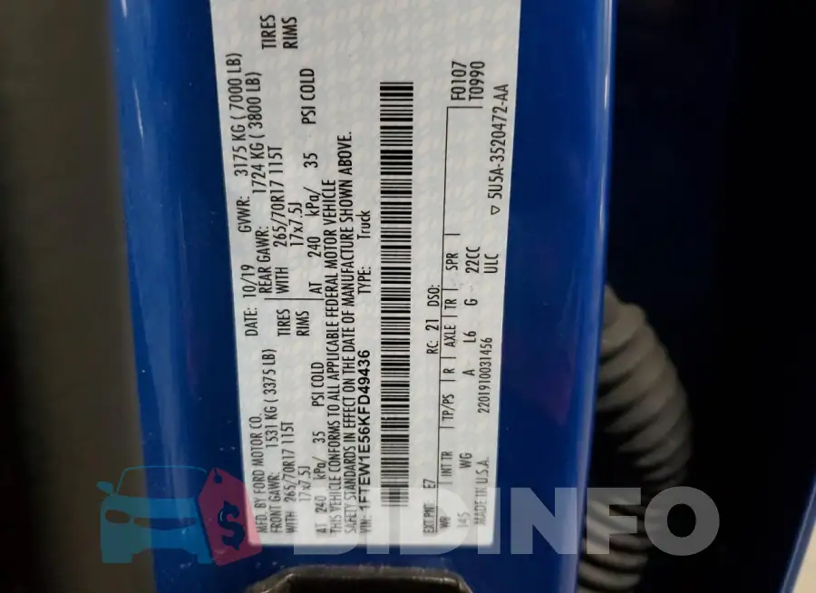 1FTEW1E56KFD49436 Photo# 12