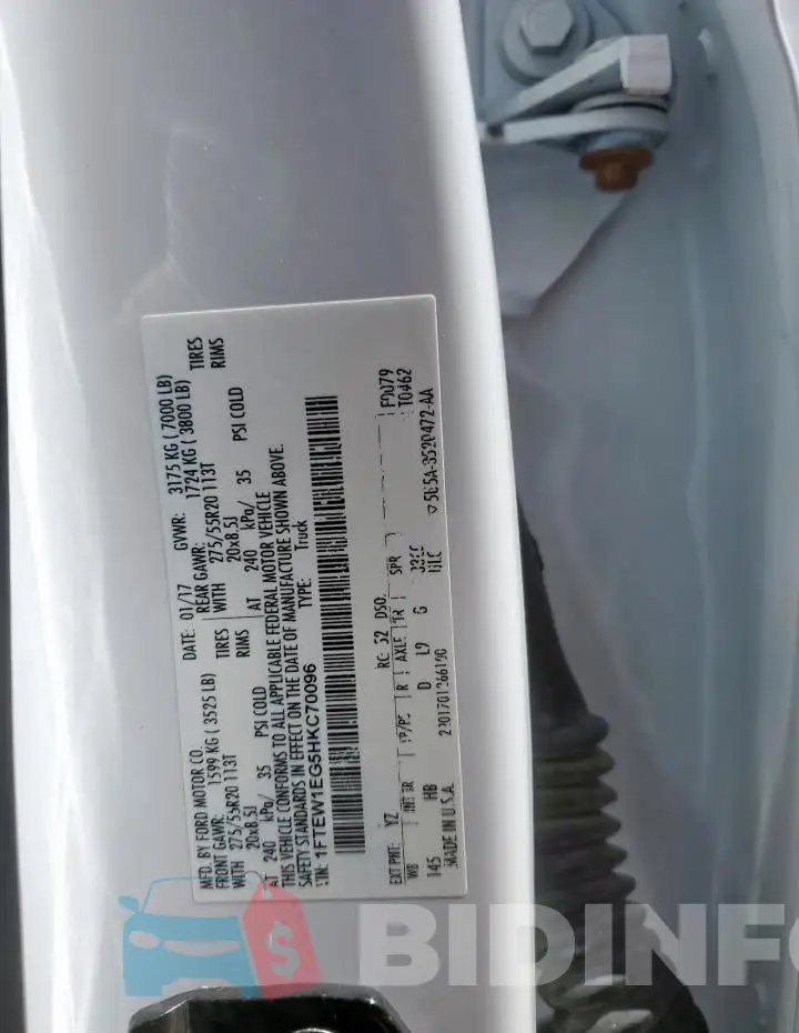 1FTEW1EG5HKC70096 Photo# 12