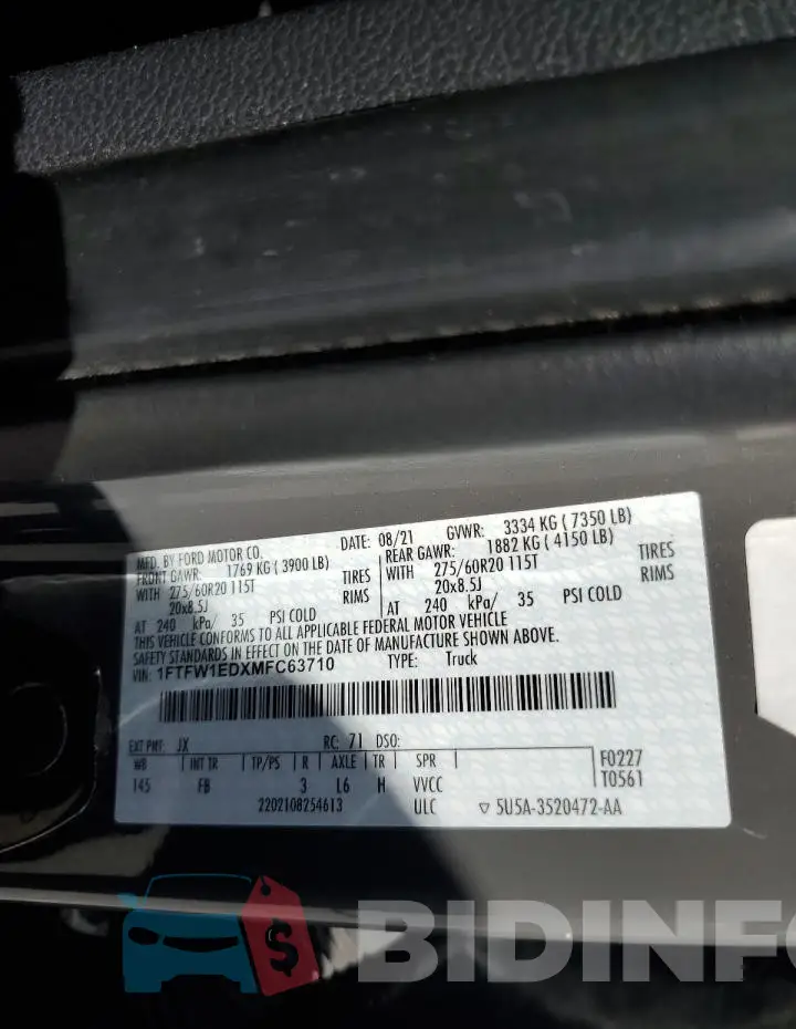 1FTFW1EDXMFC63710 Photo# 12