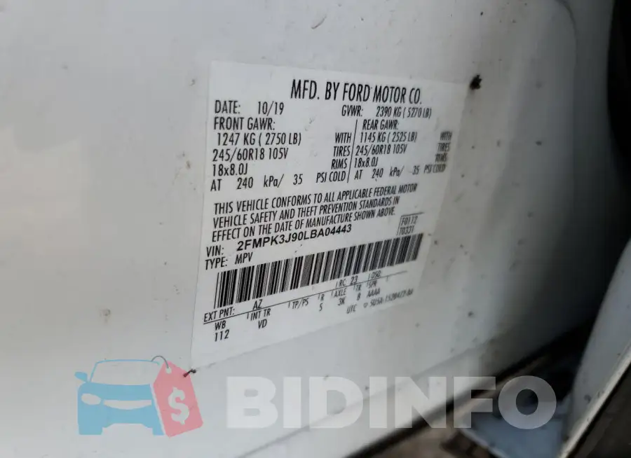 2FMPK3J90LBA04443 Photo# 13