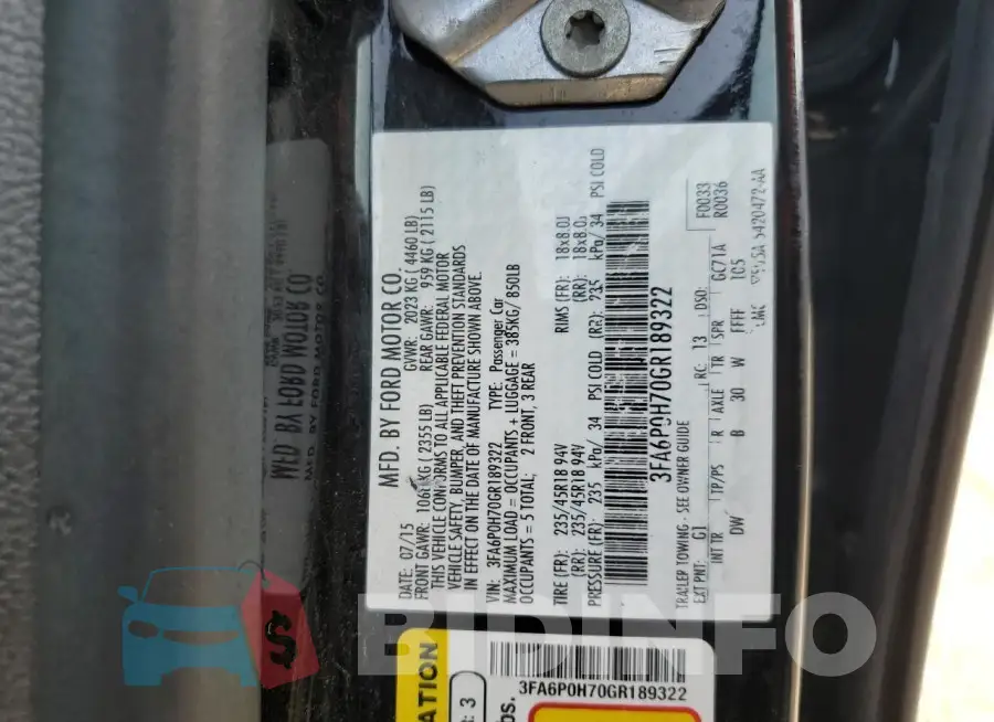 3FA6P0H70GR189322 Photo# 12