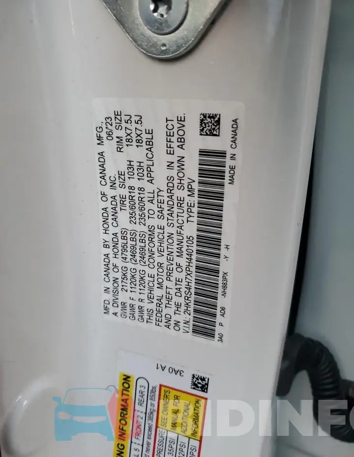 2HKRS4H7XPH440105 Photo# 14