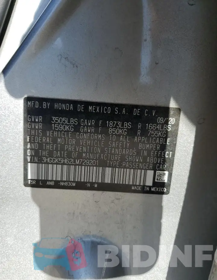 3HGGK5H62LM729201 Photo# 12