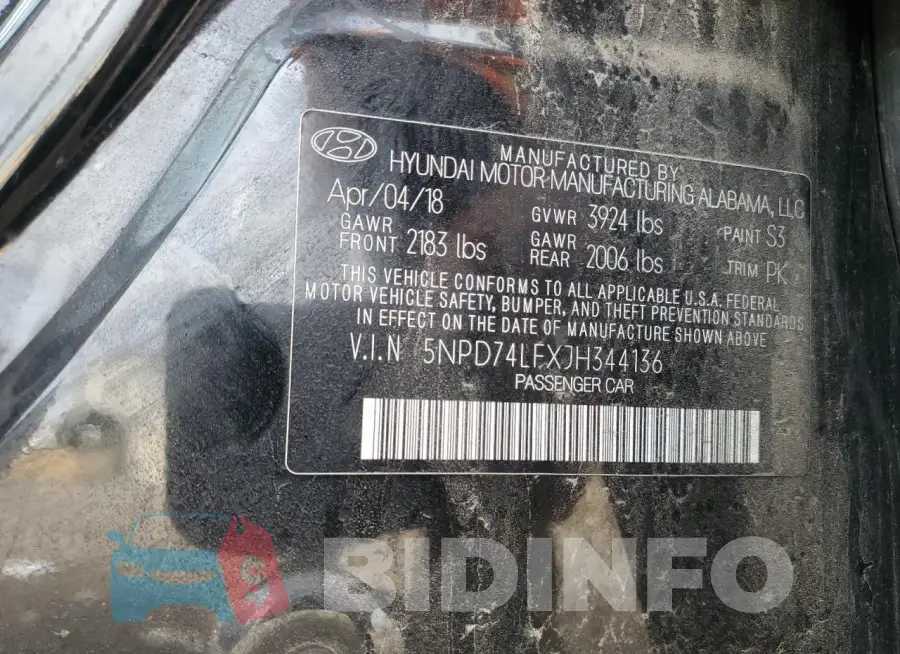 5NPD74LFXJH344136 Photo# 12