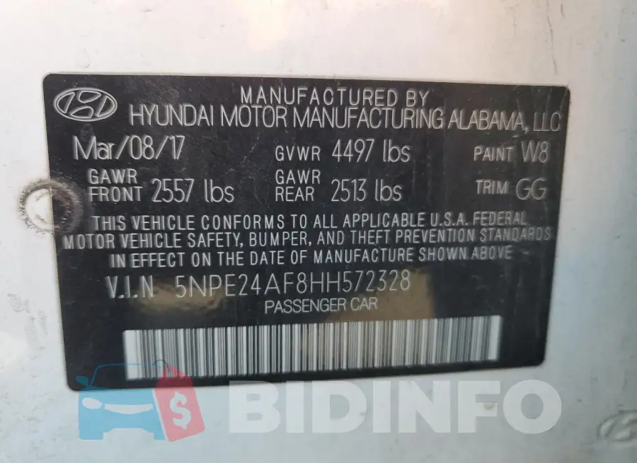 5NPE24AF8HH572328 Photo# 13
