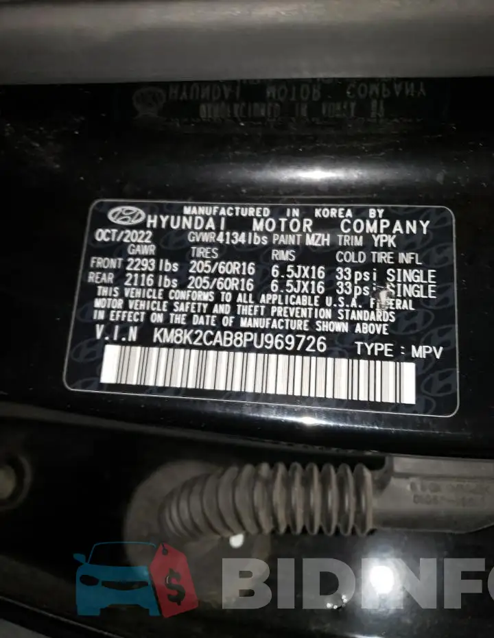 KM8K2CAB8PU969726 Photo# 13