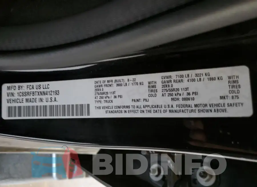 1C6SRFBTXNN412193 Photo# 12