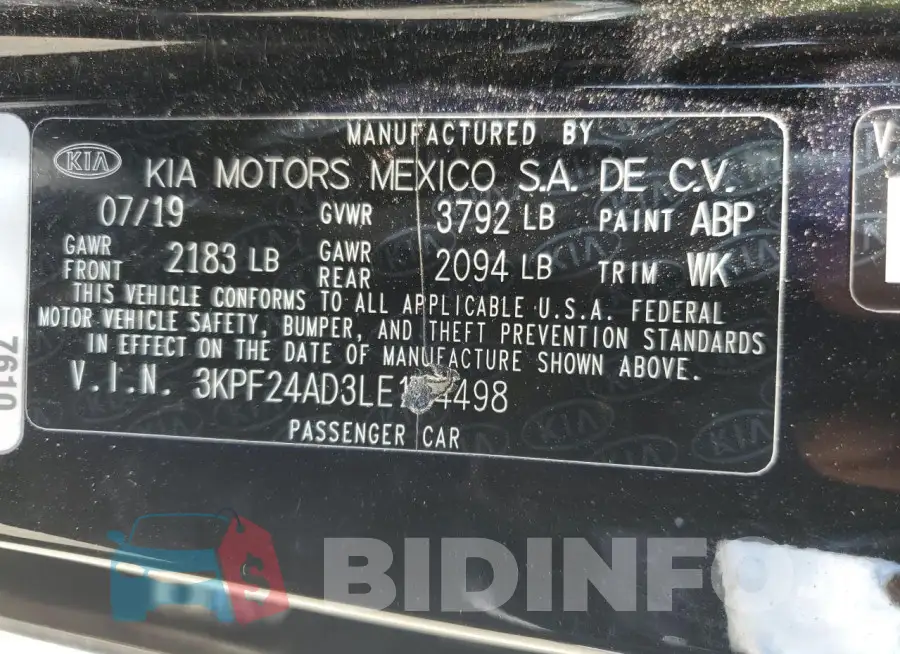 3KPF24AD3LE154498 Photo# 12