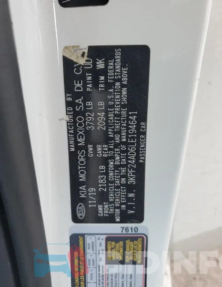 3KPF24AD6LE194641 Photo# 13