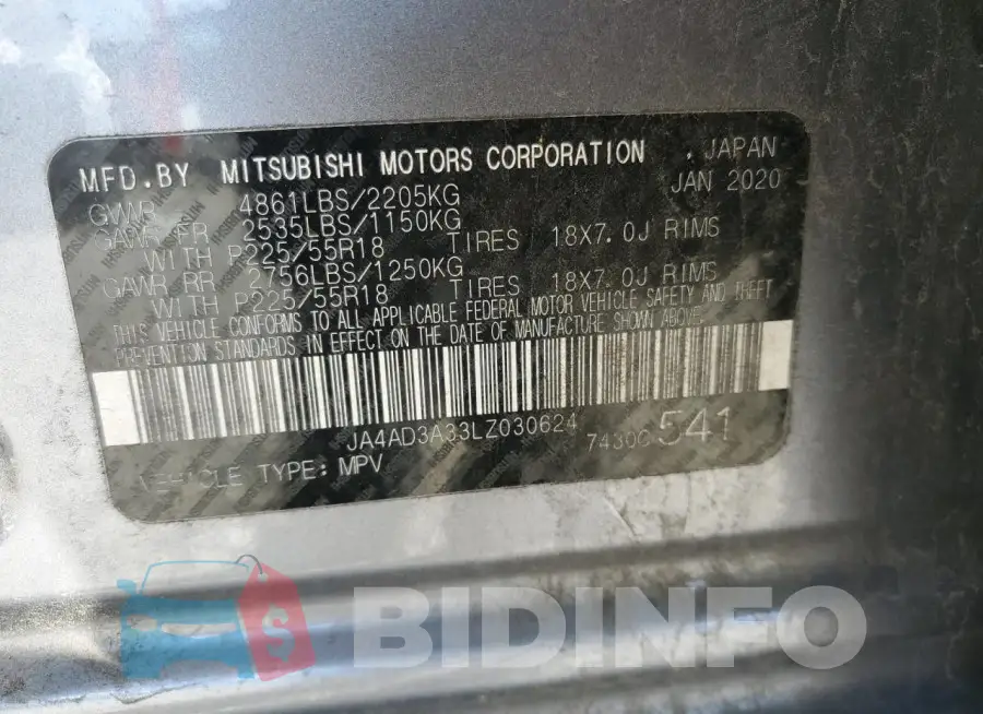 JA4AD3A33LZ030624 Photo# 13
