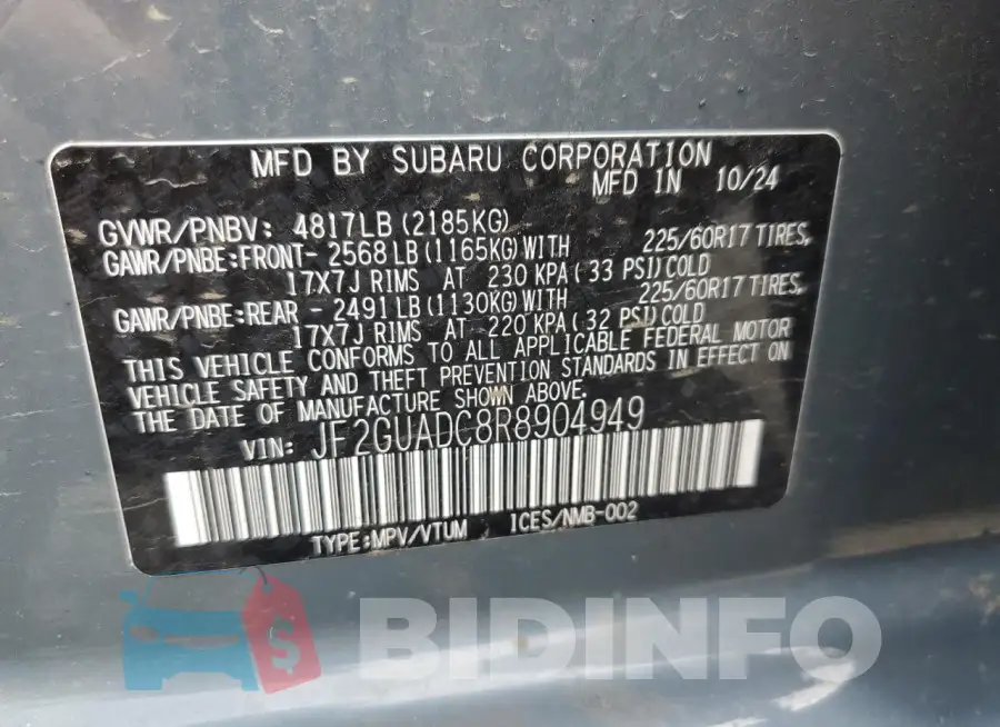 JF2GUADC8R8904949 Photo# 13