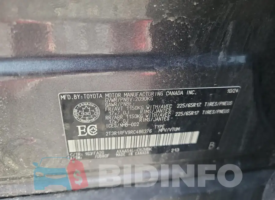 2T3R1RFV9RC486376 Photo# 13