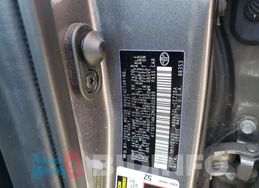 4T1G11AK2MU600899 Photo# 12
